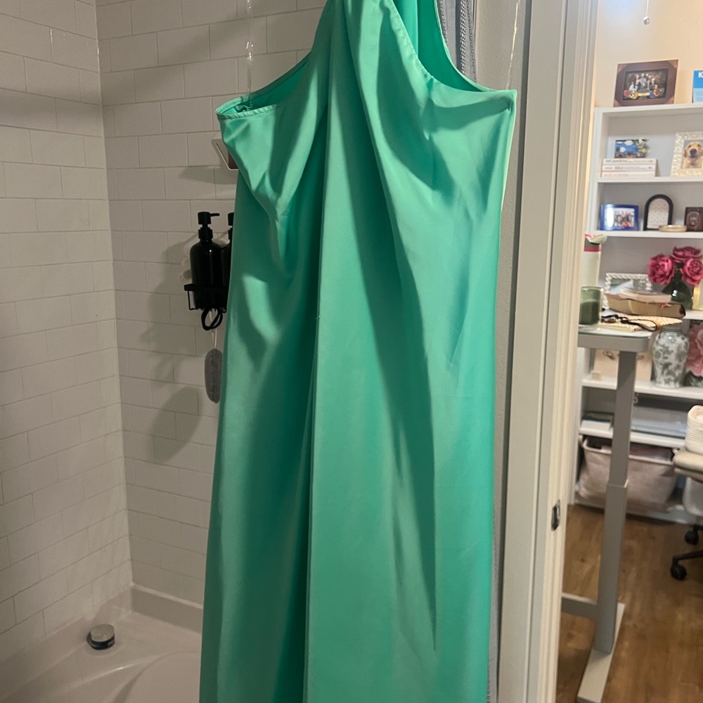 a new day One Shoulder Mint Dress